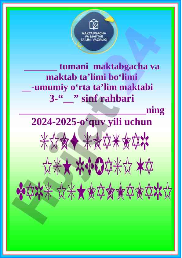 Sinf rahbari faoliyati va ta'lim jarayoni