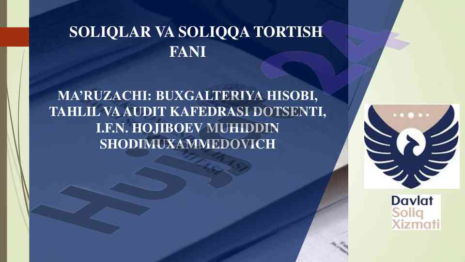 Soliq to'lovchilarni konsolidatsiyalashgan guruhidagi faoliyat