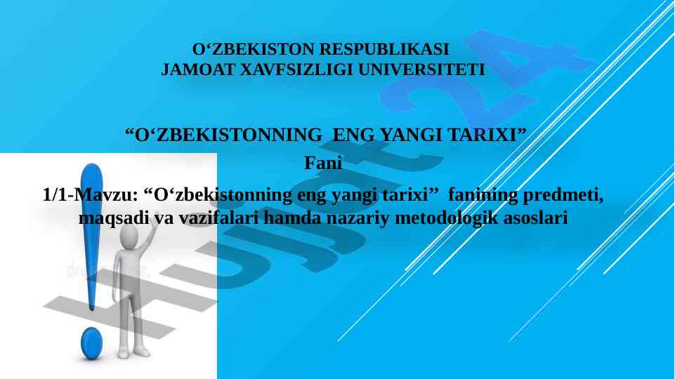 O‘zbekistonning eng yangi tarixi fani o‘quv qo‘llanmasi