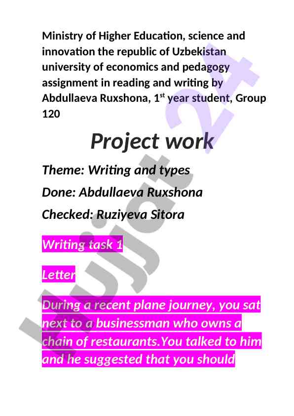 Effective job application letter for restaurants