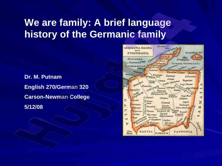 Language history of the germanic family