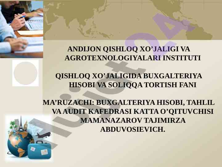 Asosiy vositalar hisobi muhim asoslar
