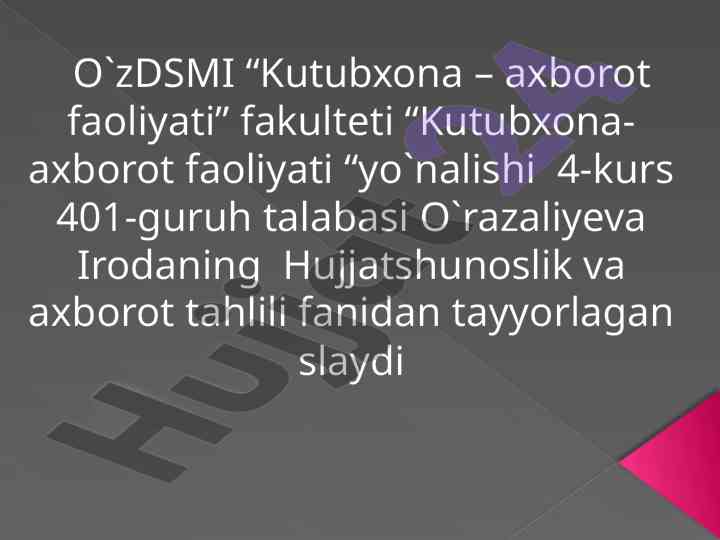 Nashrni takroriyligi va davriy nashrlarning turlari