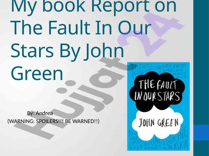 Report on the fault in our stars analysis