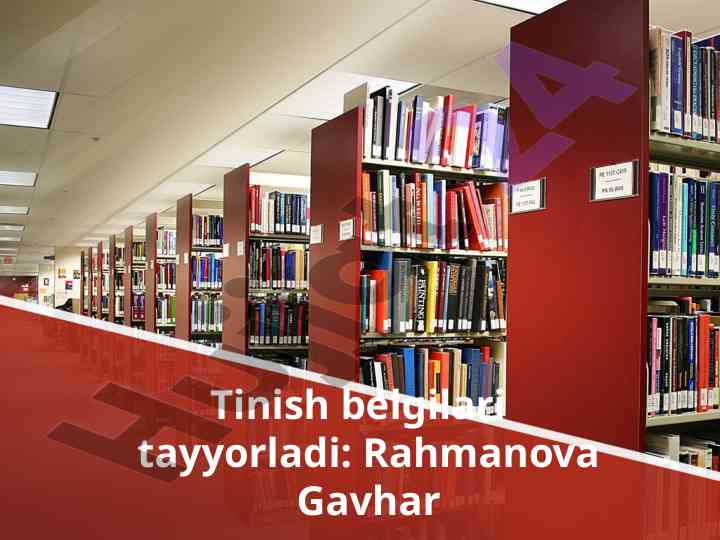 Tinish belgilari va ularning qo‘llanilishi