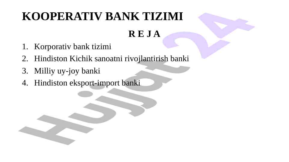 Kooperativ bank tizimining rivojlanishi va ahammiyati
