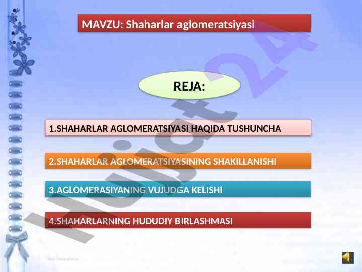 Shaharlar aglomeratsiyasi tushunchasi va rivojlanishi