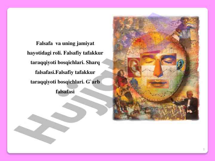Falsafa va uning jamiyat hayotidagi roli