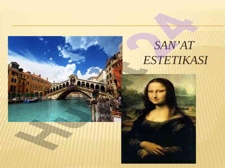San’at estetikasi va turlari klassifikatsiyasi