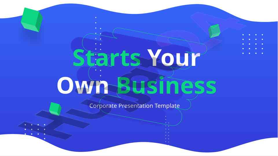 Corporate presentation template for business success