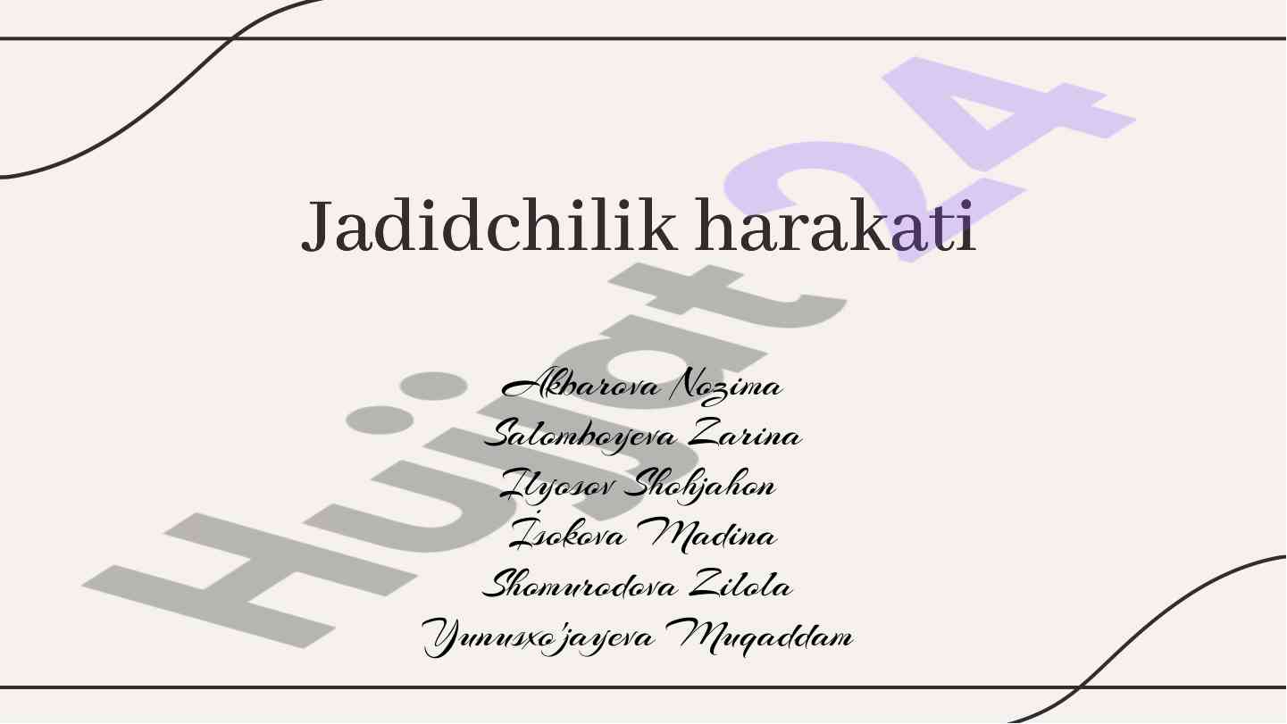 Jadidchilik harakati: o'zbek adabiyotida yangiliklar