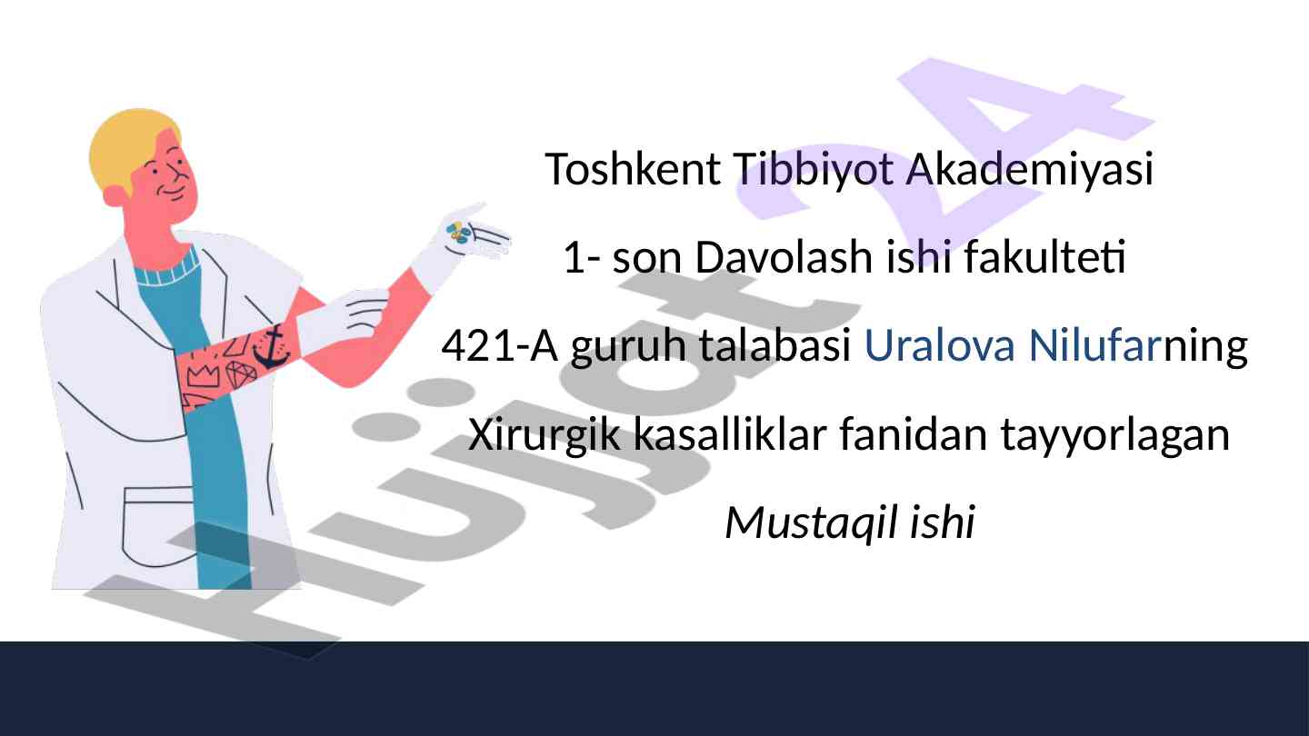 Ichki churralar va kam uchraydigan churralar tahlili