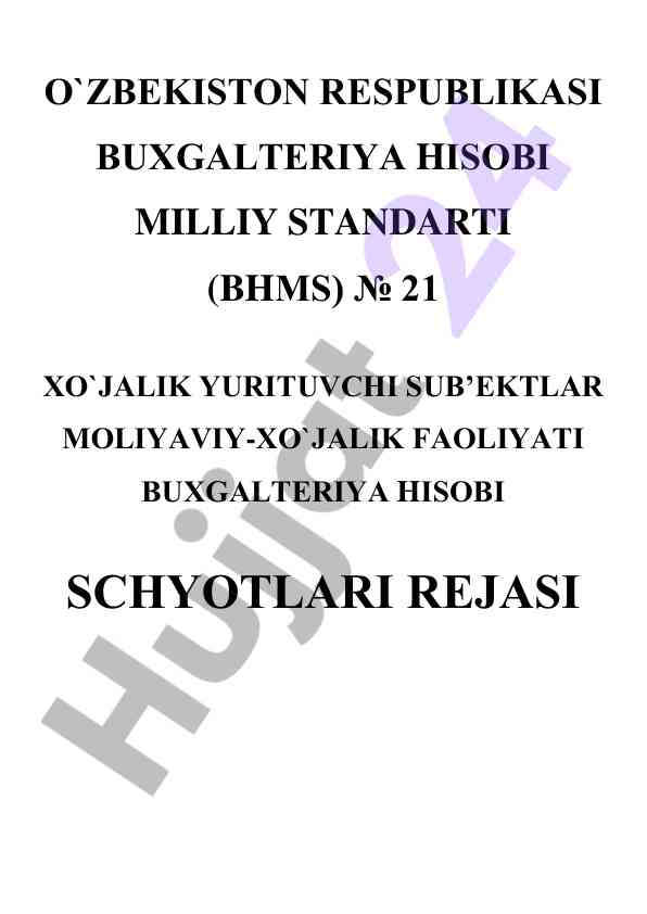 Buxgalteriya hisobi va moliyaviy faoliyat standartlari