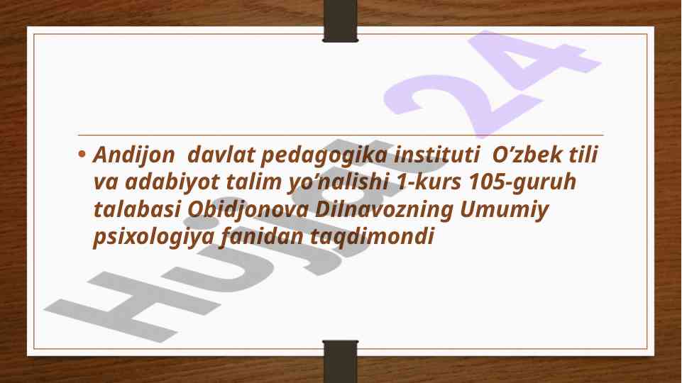 Perinatal davr va psixologik rivojlanish taqdimoti