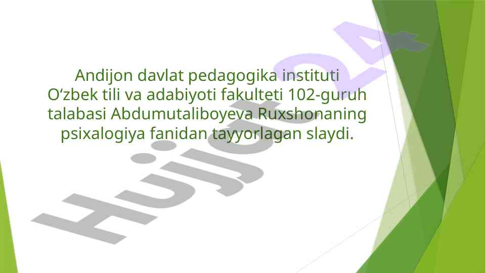 Yosh va pedagogik psixalogiya fanining tadqiqot metodlari