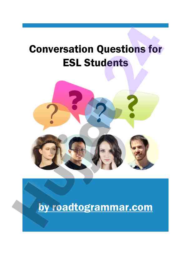 Conversation questions for esl students activity guide