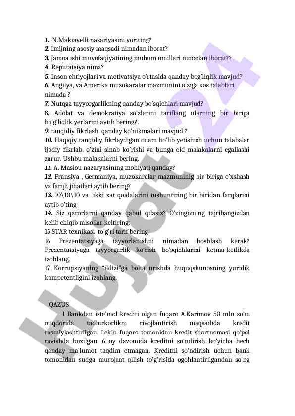 Inson motivatsiyasi va tanqidiy fikrlash asoslari