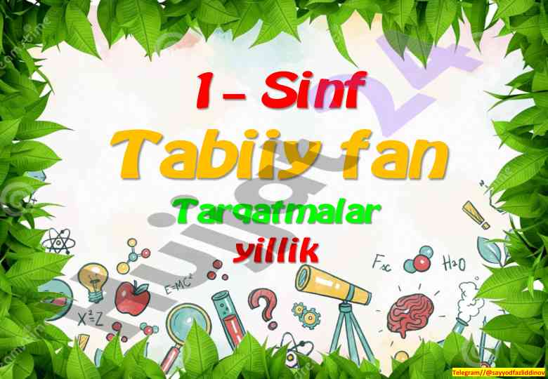 Sinf tabiiy fan tarqatmalari 2022-2023 yili