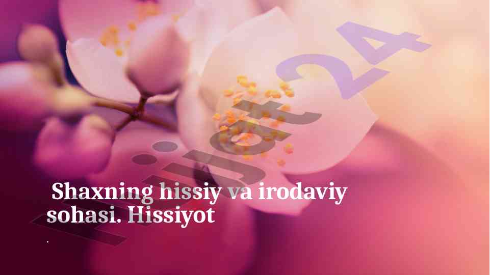 Hissiyot va irodaviy sohasi tushunchalari
