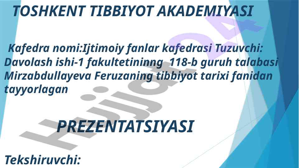 Amir temur va temuriylar davridagi tibbiyot