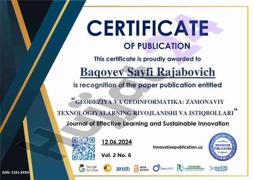 Geodeziya va geoinformatika: zamonaviy texnologiyalar