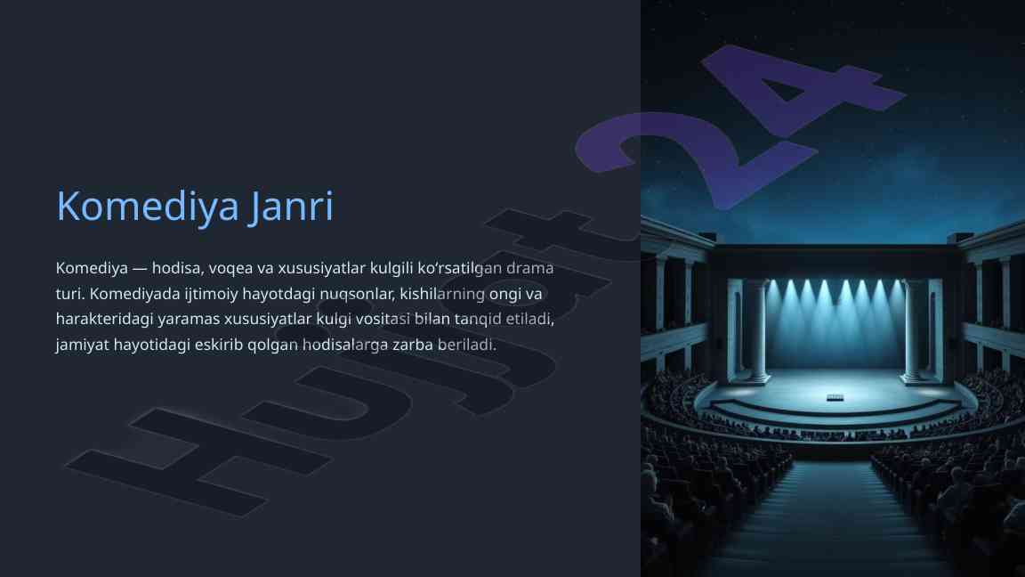 Komediya janri va uning tarixi