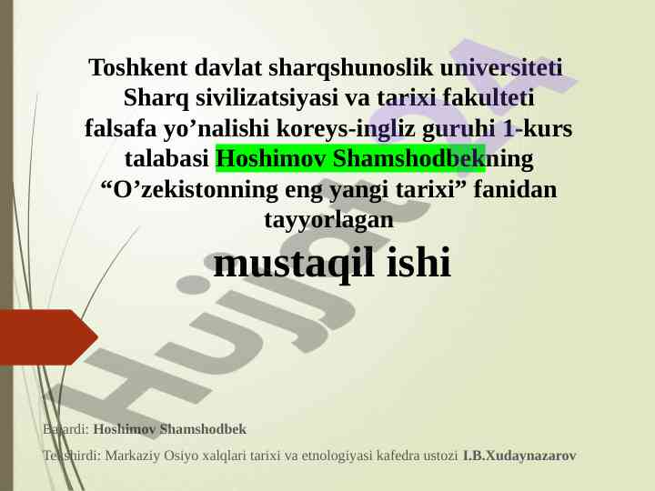 O‘zbekistanning 2030-yilgacha barqaror rivojlanish dasturi