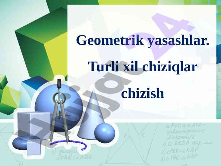 Geometrik chiziqlarni chizish usullari