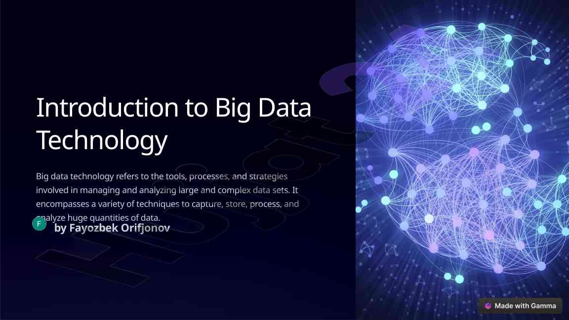 Introduction to big data technology and its importance