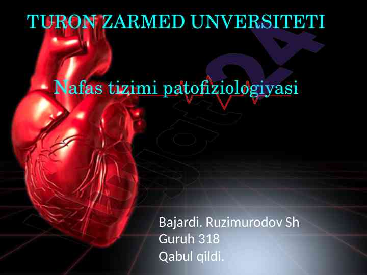 Nafas tizimi patofiziologiyasi va buzilishlar