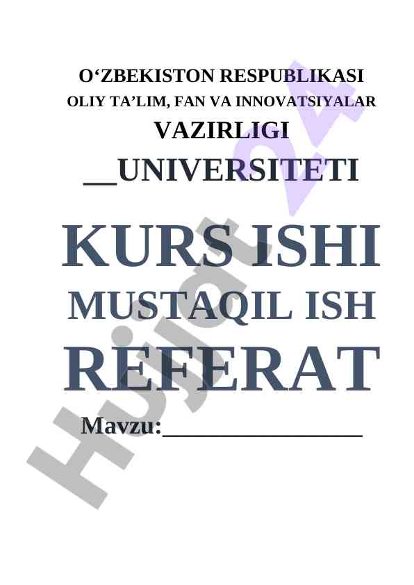 Berilganlarning Strukturasi Uchun Algoritm