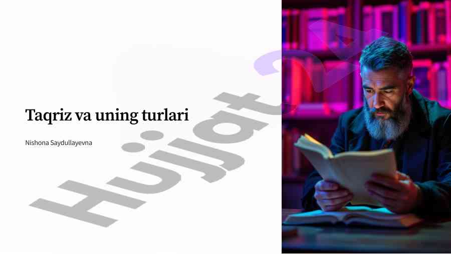 Taqriz va uning turlari bilan tanishing