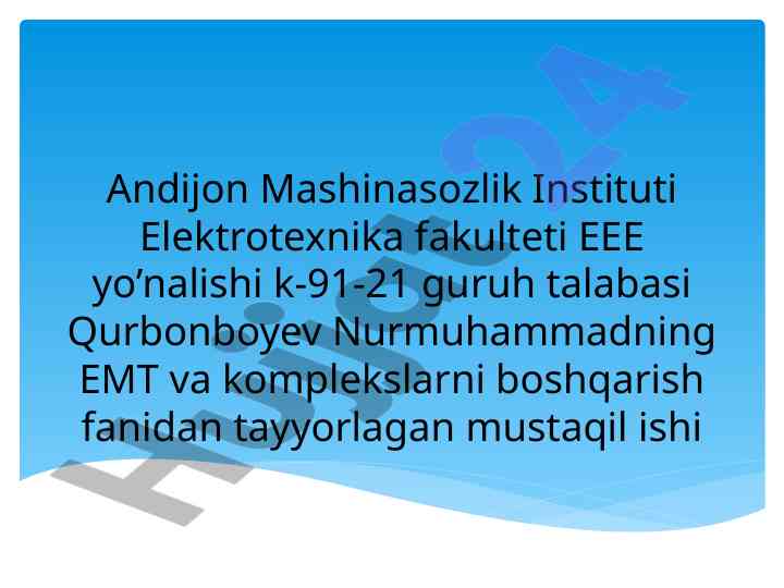 Chastota o'zgartkich - asinxron motor tizimida teskari bog'lanish