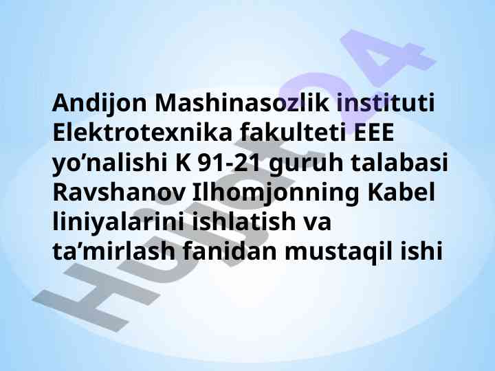 Koaksial kabellarni ishlatish va ta’mirlash