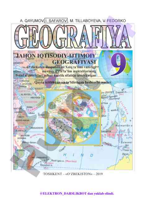 Geografiya darsligi 9-sinf o‘quvchilari uchun