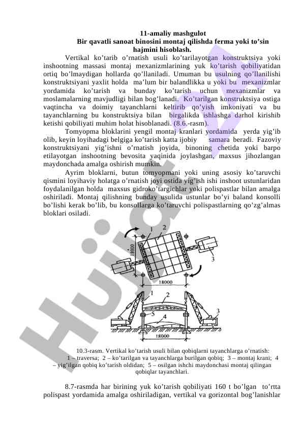 Bino montajidagi amaliy mashg‘ulotlar