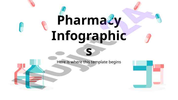 Pharmacy infographics template for educational use