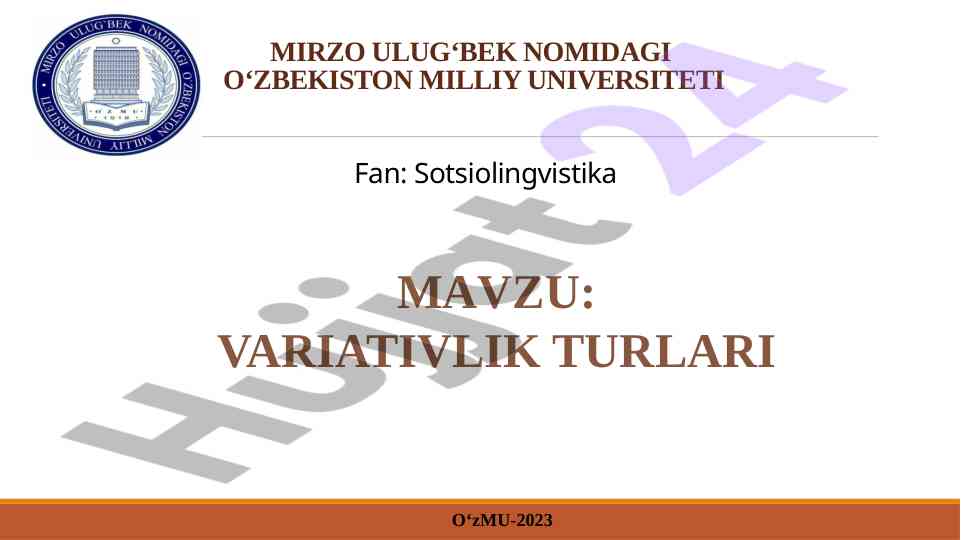 Variativlik turlari: lisoniy va ijtimoiy asoslar