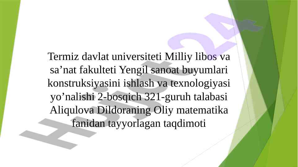 Vektorlarning vektori va aralashma ko’paytmalar