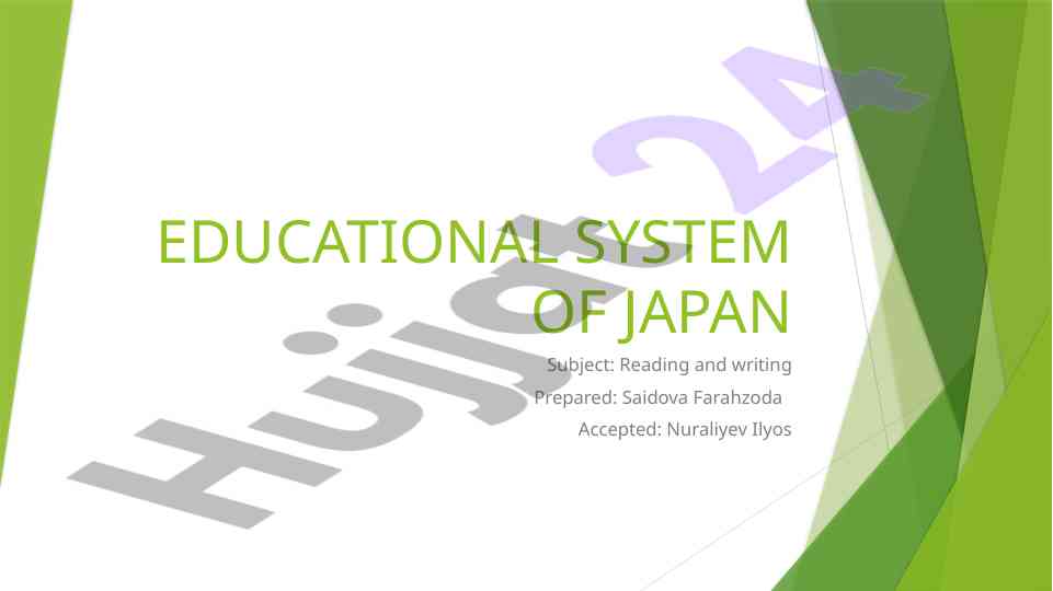 Educational system analysis in japan overview