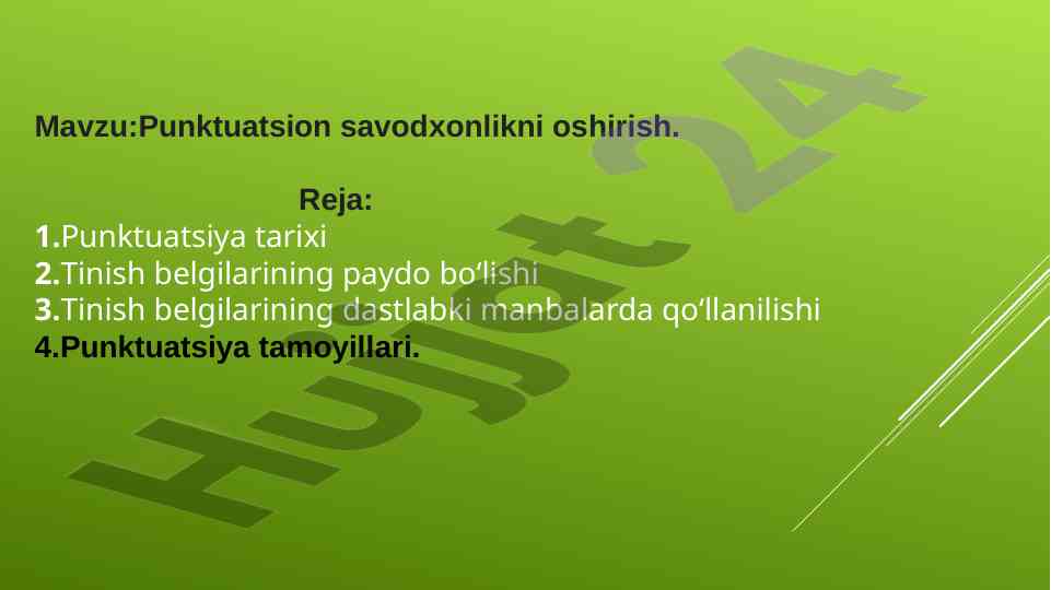 Punktuatsion savodxonlikni oshirish masalalari