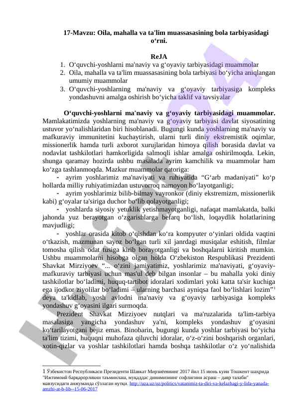 Bola tarbiyasida oila va ta'lim muassasasining o‘rni