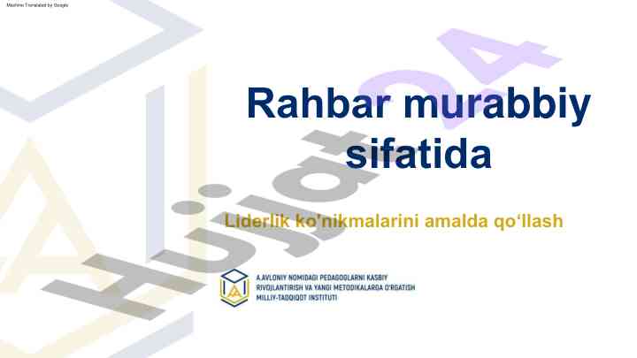 Liderlik ko'nikmalarini amalda qo'llash
