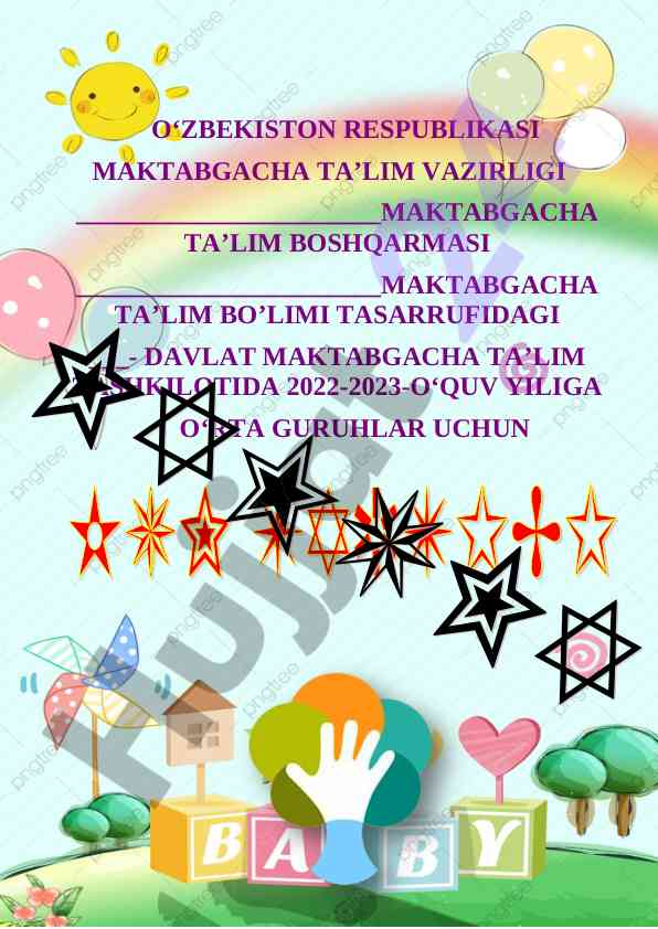 O‘rta guruhlar uchun ta’lim jarayonini rejalashtirish