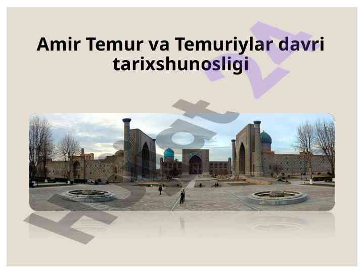 Temuriylar davridagi madaniyat taraqqiyoti