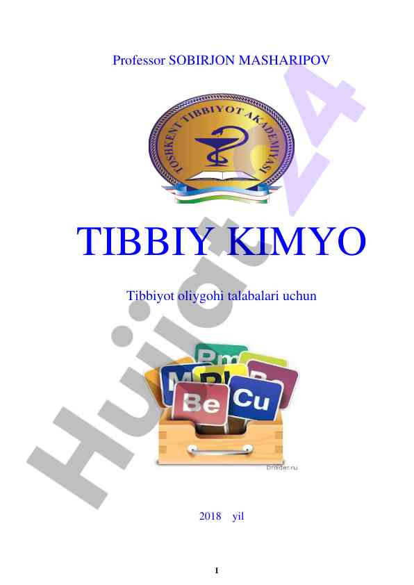 Tibbiy kimyo o‘quv qo‘llanmasi talabalar uchun