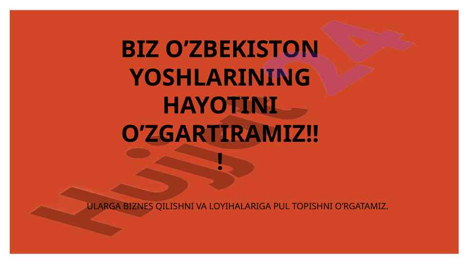 Biznes qilishni o'rgatish loyihasi rejasi