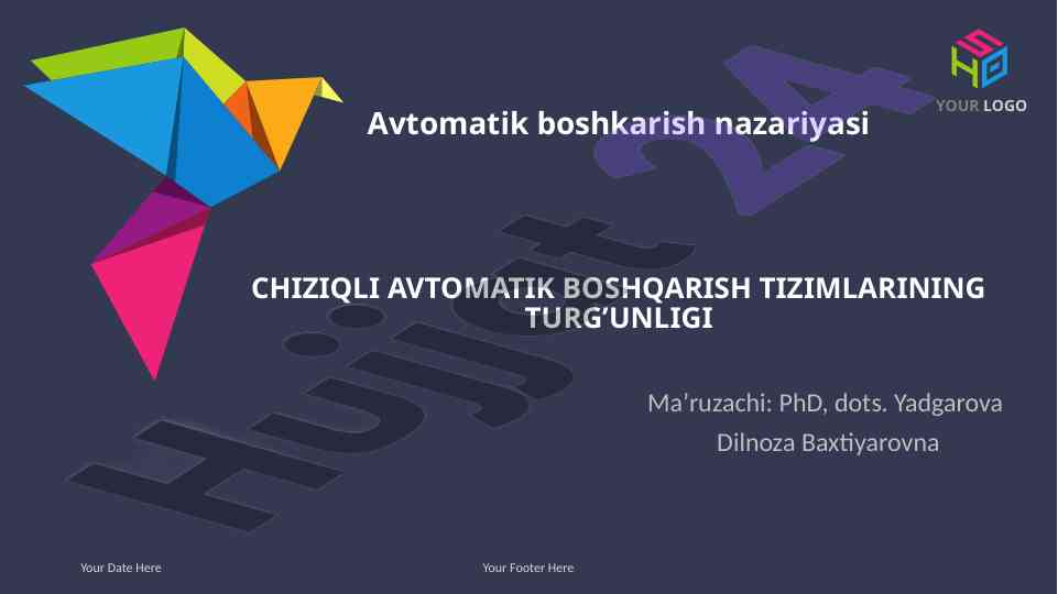Tizimlarning turg‘unligi bo‘yicha nazariy o‘rganish