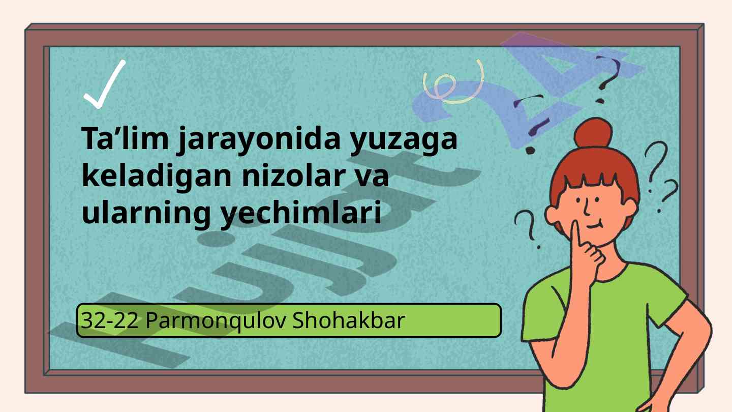 Ta’lim jarayonida nizolar va ularning yechimlari