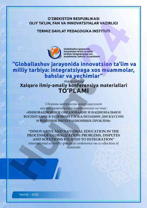 Innovatsion ta'lim va milliy tarbiya jarayonlari